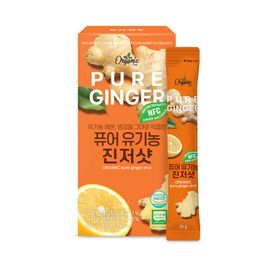 ChunhoNcare Organic Ginger Lemon Shot, 14 Sticks — 95% Real Juice, 100% Cold-Pressed Organic Ingredients, Vitamin C & Antioxidant Boost, Liposomal Curcumin & BioPerine _ Made in KOREA